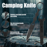 Portable Fixed Blade Knife With Sheath 440c Steel Blade Camping Knife Portable Straight Knife With Kydex Sheath With Sheath And Clip