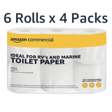 AmazonCommercial FSC certified paper 2-Ply White Quick Dispensing Toilet Paper for RV's & Marine, Waste-Tank Compatible, 300 Sheets per Roll - 24 Rolls