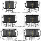 JUMPZYLLA Trampoline Outdoor 8FT 10FT 12FT 14FT 15FT 16FT with Enclosure and Ladder, ASTM Approved Recreational Trampoline for Kids and Adults, Anti-Rust Coated Frame