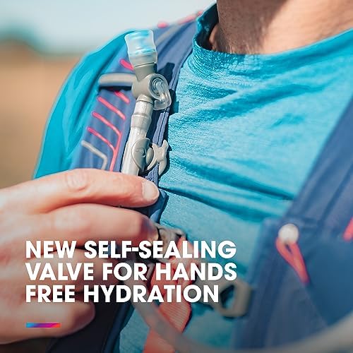 HydraPak Velocity Hydration Reservoir (1.5L or 2L), Slim Profile Water Bladder, Self-Sealing Bite Valve, Leak Proof, Reversible, Dishwasher Safe