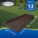 Suncast Decorative Home Splash Rain Gutter Drain Block Heavy Duty Replacement Guard to Prevent Soil Erosion and Rain Washouts, Java