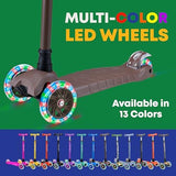 Kids Scooter – Children and Toddler 3 Wheel Kick Scooter – LED Wheel Lights Illuminate When Rolling– Adjustable Handlebar – Indoor and Outdoor