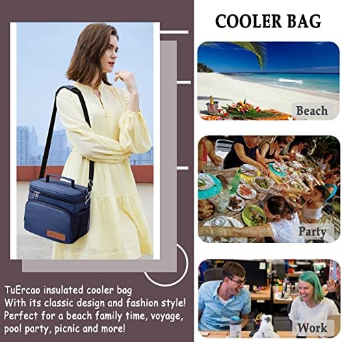 TuErcao Cooler Bag 24 Cans Leakproof Portable Collapsible Soft Cooler Small Ice Chest for Beach Camping Travel Cooler for Car, 15qt Lunch Box Cooler for Men Work Picnic
