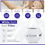 Crystal Quest Bath Ball Water Filter for Bathtub - 3-Stage Filtration, Removes Chlorine, Chloramine & Byproducts, 2,500 Gallons, BPA Free, pH Balanced Water, Fits All Tubs, Easy Install, Built in USA