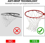 Basketball Net Outdoor,(7.16 oz) 12 Loops Professional Heavy Duty Basketball Net Replacement,All Weather Anti Whip,Suitable for Outdoor Standard Basketball Hoop