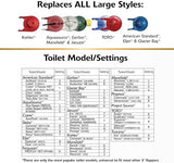 Korky 3062, 2 Pack Large 3-Inch Premium Toilet Flapper Long Lasting Rubber-Easy to Install-Made in USA, Red