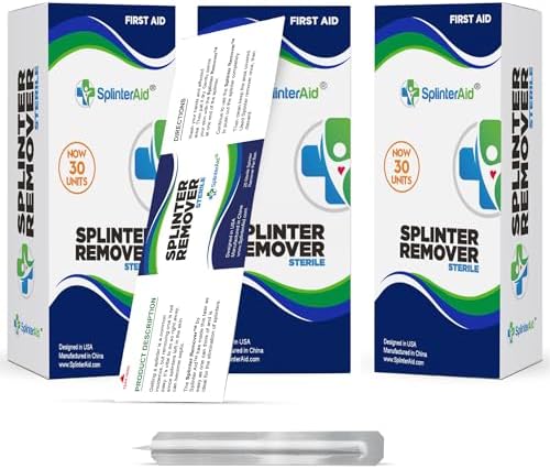 Painless Splinter Removal Kit - 3 Pack | Quick & Easy Splinter Out | Essential First Aid for Home, Travel, Camping, Hiking, Woodworking, DIY & Outdoor Adventures | No Tweezers Needed