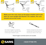 Saris Solo 1-Bike Trunk Rack - Zero Adjustments, Easy Install, 100% Recyclable Plastic Frame and Non-Rusting Material, Compact Solo Trunk Mounted Bicycle Rack