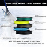 HERCULES Super Tough Braided Fishing Line 4 Strands / 8 Strands, 4lb - 160lb Braid Lines, 150/300/500/1000 Yards for Saltwater