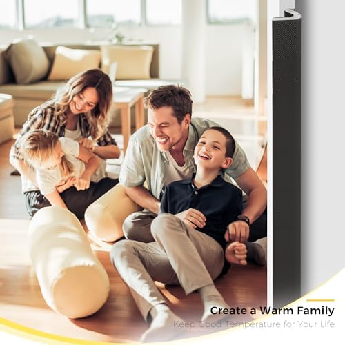 Weather Stripping Door Seal Strip - Soundproof Q-Shaped Foam for Exterior Door Frame, Large Gap Seal, Noise Cancelling, Easy to Install (Black, 60FT)