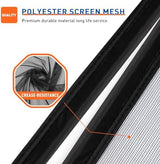 MAGZO Magnetic Screen Door Side Opening, Fits Door Size 36 x 80 Inch, Actual Mesh Size 38" x 81", Fiberglass Net Screen with Strong Magnet for Doorway, Gray