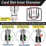 Shower Head Holder All Meta Handheld Shower Wand Bracket Adhesive Shower Wall Mount Holder Brass Shower Spray Holder Black, Drill Free Glue Installation