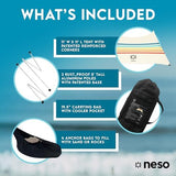 Neso Gigante - Portable Beach Tent - Ideal to Enjoy with Family and Friends - UPF 50+, Water-Resistant, and Lightweight - Rainbow, 11' x 11'