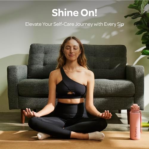 Hydracy Water Bottle with Time Marker -Large BPA Free Water Bottle & No Sweat Sleeve -Leak Proof Gym Bottle with Fruit Infuser Strainer & Times to Drink -Ideal for Fitness Sports & Outdoors