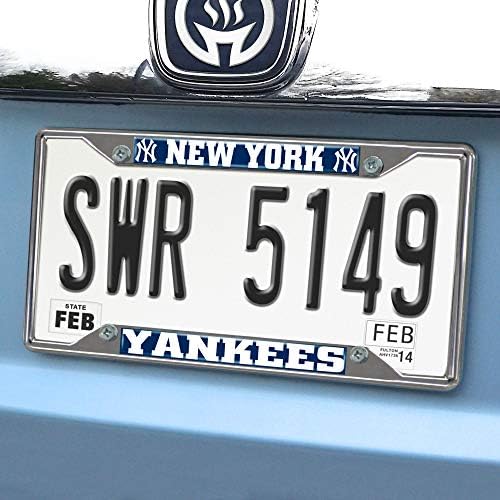FANMATS MLB Unisex-Adult Chrome Metal License Plate Frame