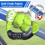NDakter Bike Chain Lock, 5 Digit Combination Heavy Duty Anti Theft Bicycle Chain Lock,2.62/3.2/4.27/5/6Ft Long Security Resettable Bike Locks for Bike, Bicycle, Scooter, Door, Gate, Fence-4/6mm Thick