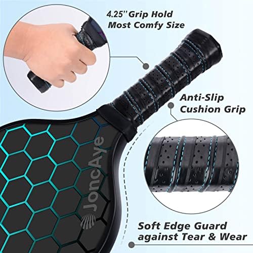 Pickleball-Paddles-Set of 4 or 2 Rackets by JoncAye, USAPA Approved Pickle-Ball Equipment with Balls, Bag, Accessories, Fiberglass Graphite Pickleball Racquet Set for Men, Women, Kids, Adults