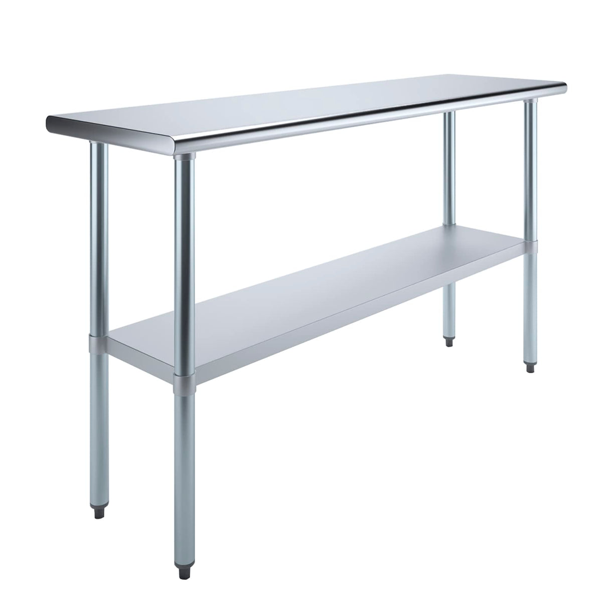 AmGood 18 in. x 60 in. Stainless Steel Work Table | Metal Kitchen Food Prep Table | NSF