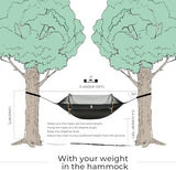 Camping Hammock Tent with Mosquito Net & RainFly, 3 in 1 Waterproof Lightweight Portable Sleeping Hammock Bug, Travel Outdoor Gear with Tree Strap Swing, for Hiking Patio Expedition