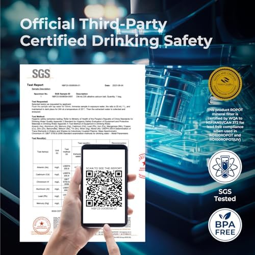 Bluevua Dual-Pack Remineralization Filters, One-Year Set for RO100ROPOT, Alkaline for Reverse Osmosis Filter, Remineralize and Increase pH for Pure Drinking Water