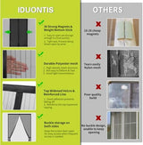 Magnetic Screen Door -Fit for Door Size:32x78 Inch, Hands Free Mesh Partition, Heavy Duty Screen Door Mesh Curtain Keeps Bugs Out, Frame Hook & Loop, Pet and Kid Friendly, Screen Door Size 34x80
