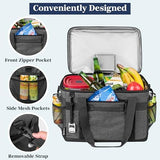 OPUX Cooler Bag, 60 Cans Insulated Soft Collapsible Portable Cooler, Soft Sided Leakproof Cooler for Beach Camping with Shoulder Strap, Ice Chest for Travel Road Trip Picnic, Charcoal Gray