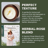 Beef Tallow for Skin - Beef Tallow For Face - Tallow Face Moisturizer - Beef Tallow Moisturizer - Tallow Balm - Grass Fed Beef Tallow For Skin - Tallow Face Cream Lotion (5.0, Herbal-Rose)