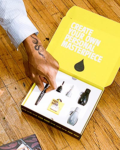 Inkbox Freehand Ink Temporary Tattoos Pro Kit - Draw Long-Lasting Ideal Present for Any Level of Artist - Temp Tattoo Kit and Drawing Last Up to 2 Weeks (Pro Kit)