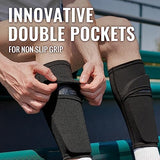 Northdeer Soccer Shin Guards for Kids Adults. Sleeves with Optimized Insert Pocket - Protective Soccer for Boys Girls Men