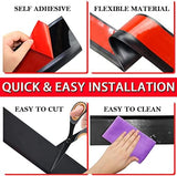 Vinyl Wall Base Baseboard Molding Trim 4" Flexible Self Adhesive Rubber Wall Base Moulding Trim Peel and Stick Design, 4 Inch x 100 Feet, Black