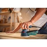 BOSCH ROS20VSC Palm Sander with Vacuum Dust Collector, 2.5 Amp 5 Inch Corded Variable Speed Random Orbital Sander, Polisher Kit with Soft Carrying Bag