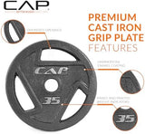 CAP Barbell 2-Inch Olympic Grip Weight Plate | Multiple Options