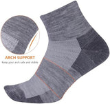 Merino Wool Ankle Socks, Men's Women's 90% Wool Athletic Thin Running Moisture Wicking Socks, 3 Pairs