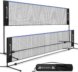 BAGAIL Badminton Net, Height Adjustable Kids Volleyball Net, Foldable Nylon Net 10 ft/14ft/17ft Wide, Tennis Net, Small Pickleball Net for Backyard Game and Indoor Outdoor Use, Easy Setup