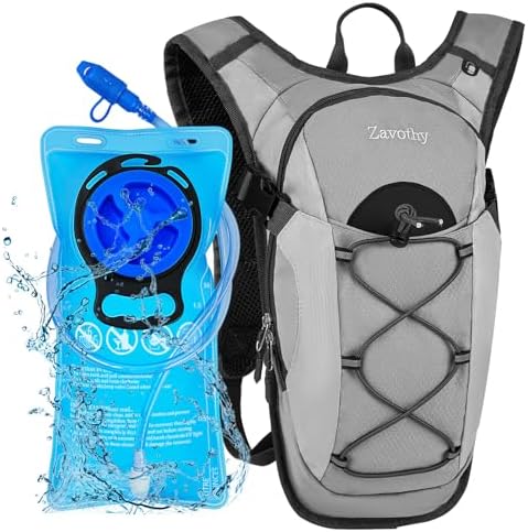Zavothy Hydration Backpack with 2L Hydration Bladder Water Backpack for Hiking Hydration Pack for Running Cycling Hiking