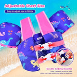 NEMONE Toddler Swim Vest for 22-70 lbs Kids Floaties Swim Jacket with Arm Water Wings for Girls Boys 2 3 4 5 6 7 Years Old Sea Beach Pool