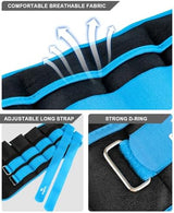 Fragraim Adjustable Ankle Weights 1-3/4/5/6/8/10/12/15/20 LBS Pair with Removable Weight for Jogging, Gymnastics, Aerobics, Physical Therapy