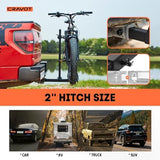 CyberRack E1 Hitch 1-EBike Rack with Ramp,100 lbs Capacity Single Mount Platform Style, Fits Up to 5-inch Fat Tire E-Bike Carrier Rack for 2inch Receiver Cars Trucks SUVs Minivans RV, Trailer