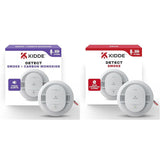 Kidde Hardwired Smoke & Carbon Monoxide Detector with 10-Year Battery Backup Bundle with Kidde Hardwired Smoke Detector with 10-Year Battery Backup
