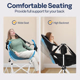 VIVOHOME Hammock Camping Chair, Portable Outdoor Swinging Rocking Chairs for Adults with Adjustable Pillow, Back and Height for Travelling, Backyard, Patio, Supports 400 lbs, 600D Breathable Mesh