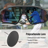 DUCO Kids Sunglasses Youth Baseball Sun Glasses Lightweight TR90 Frame UV400 Sports Cycling Shades for Boys Girls DK268