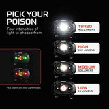 NEBO MYCRO 400 Rechargeable Headlamp | 400 Lumens, 6 Light Modes, Water Resistant, Detachable Hat Clip, Super Bright Head Lamp for Camping & Hiking, Includes Micro USB Charging Cable