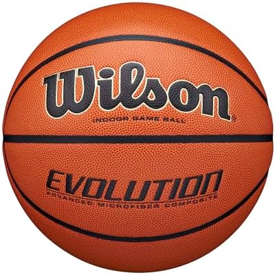 WILSON Evolution Indoor Game Basketballs - Size 5, Size 6 and Size 7
