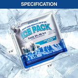 Cooler Ice Packs Reusable Ice Packs for Coolers Long Lasting Freezer Packs for Cooler Bag, Lunch Bags, Cooler Backpacks