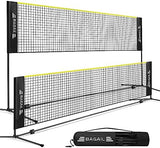 BAGAIL Badminton Net, Height Adjustable Kids Volleyball Net, Foldable Nylon Net 10 ft/14ft/17ft Wide, Tennis Net, Small Pickleball Net for Backyard Game and Indoor Outdoor Use, Easy Setup