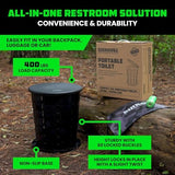 Rhino USA XL Portable Toilet for Camping (400lbs Capacity) Retractable Portable Toilet for Adults & Kids with Adjustable Height (4-16 Inches) Collapsible Portable Potty Camping Toilet for Camp/Car