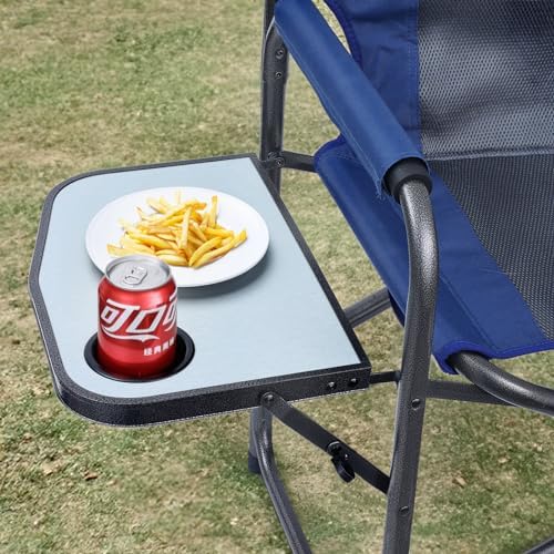 Directors Chair, Camping Chairs for Adults, Heavy Duty Side Table, Lawn Chairs with Side Pockets Carry Straps