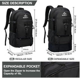 Hiking Backpack, 30L/40L/50L Expandable Hiking Backpack for Men and Women, Travel Backpack Flight Approved