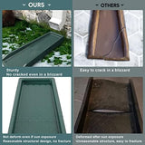 Rain Gutter Downspout Splash Block, Gutter Downspout Extensions for Water Drainage, 24" Gutter Splash Guards Downspout Extender, Fixable Down spout Drain Trays with PE Nails(2 Pack, Green)