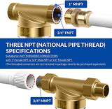 SimPure 40/200 Micron Spin Down Sediment Filter, Reusable Whole House Sediment Water Filter, Pre-Filtration System for City/Well water, 1" MNPT + 3/4" FNPT + 3/4"MNPT, BPA Free